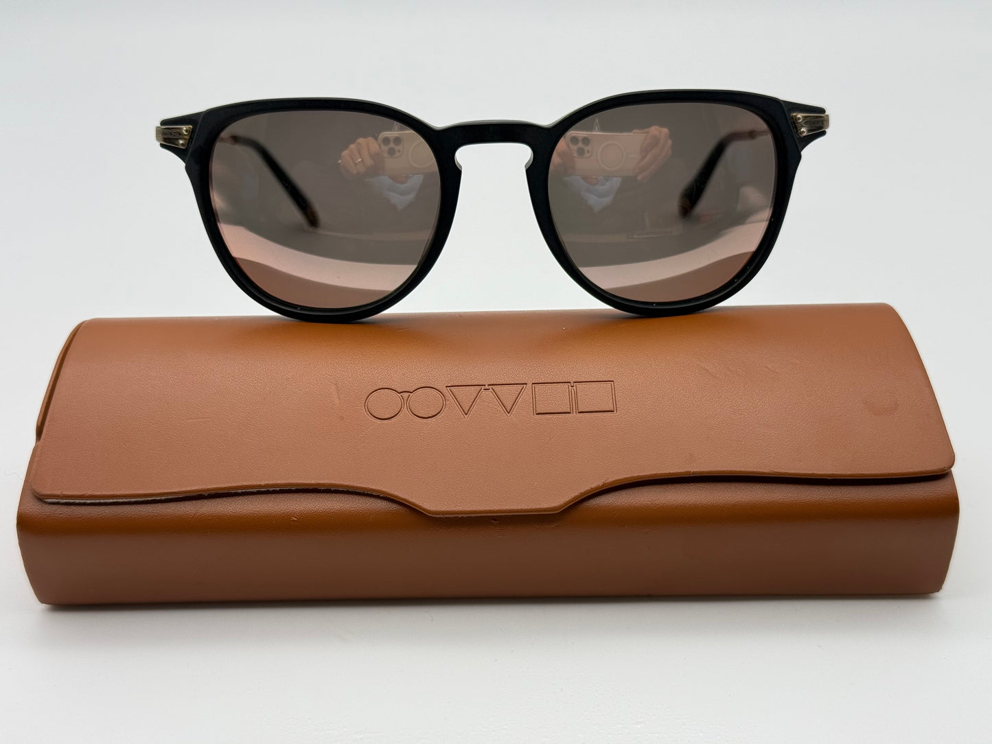 Oliver Peoples Ennis 48mm OV 5264 Black / Rose Gold Lens Italy READ Description