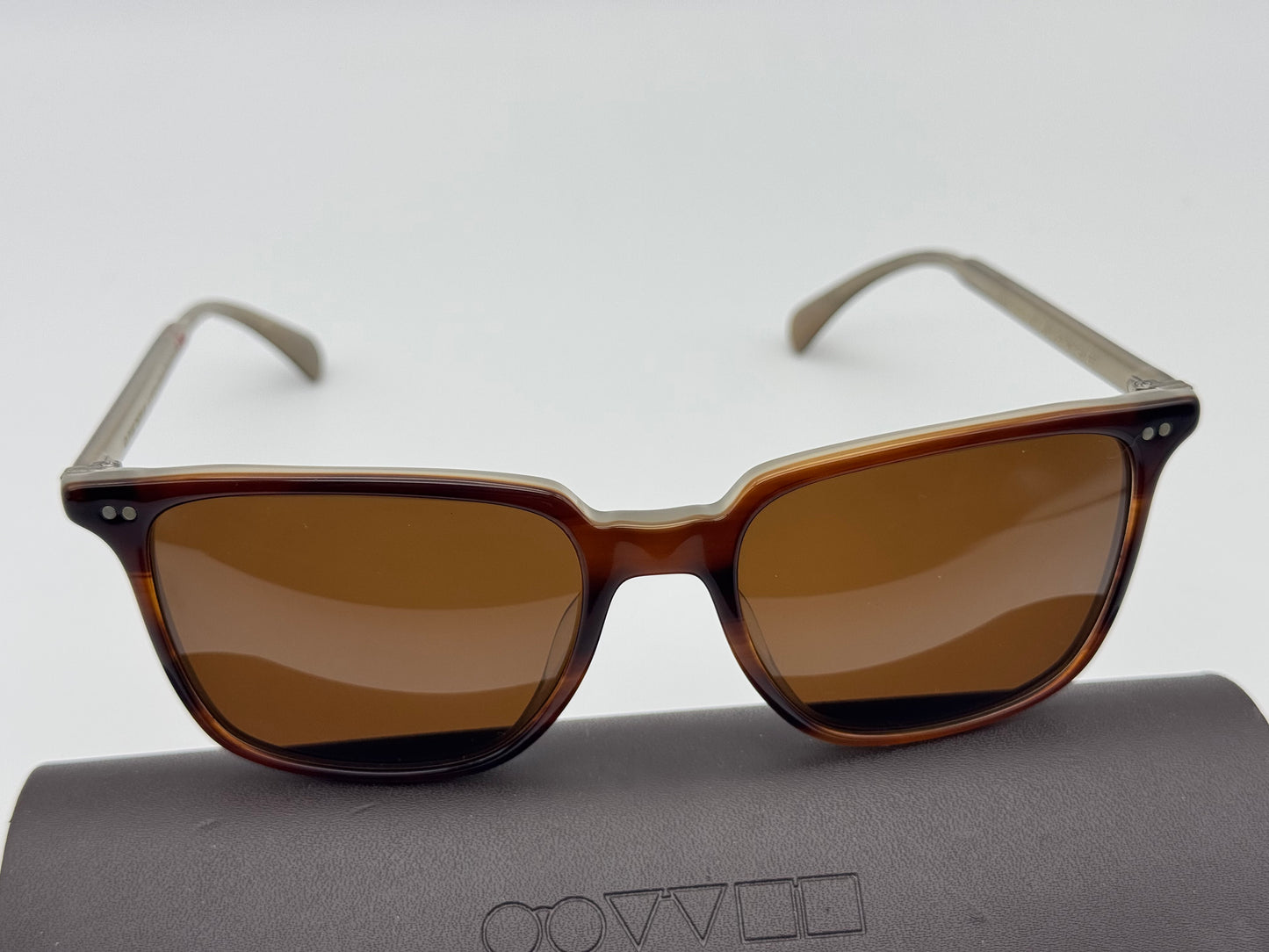 Oliver Peoples OPLL Sun 53mm Havana / Java Polarized VFX Lens OV 5316SU 1437 N9 Italy Preowned