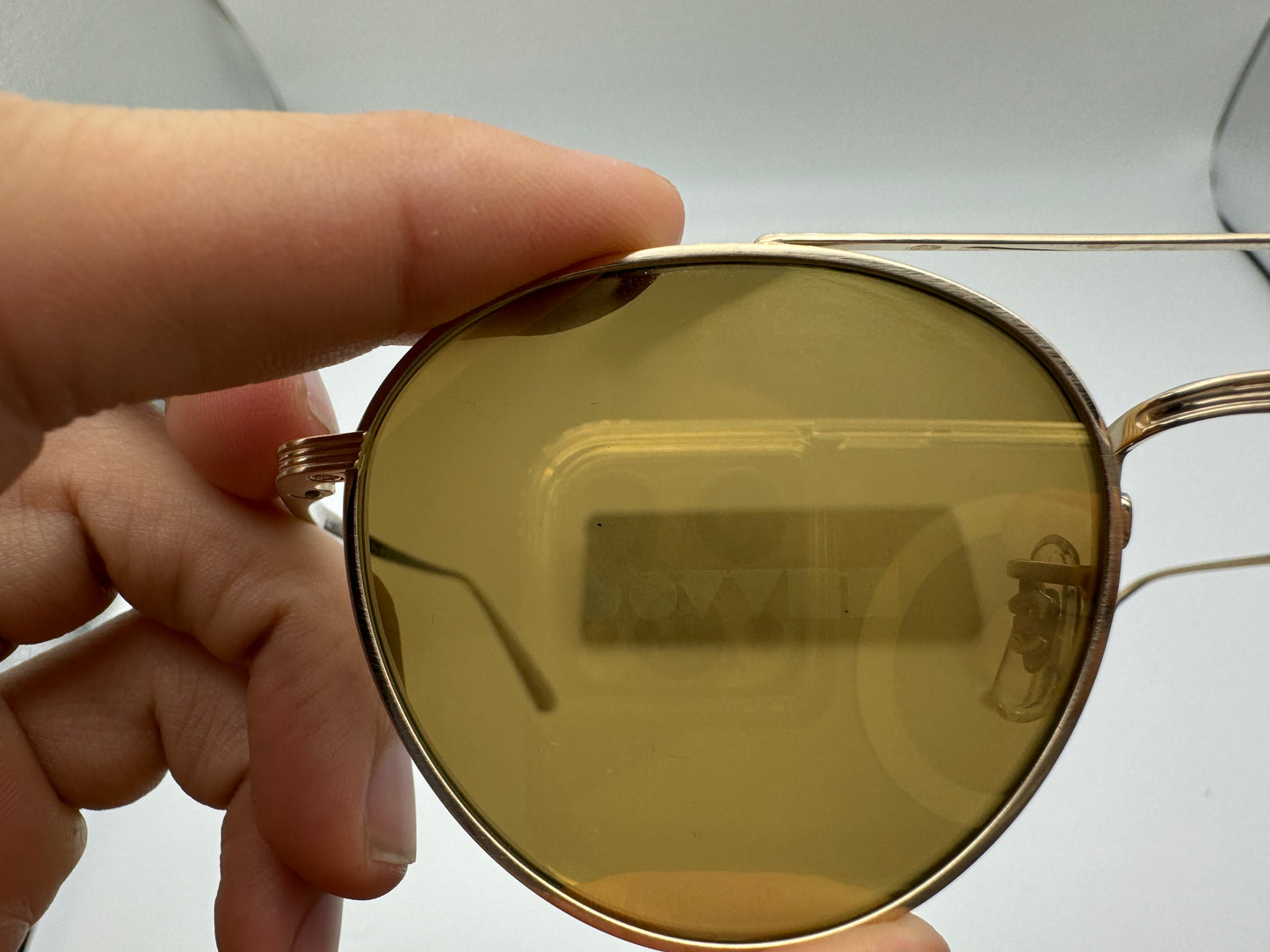 Oliver Peoples X The Row NIGHTTIME 49mm Titanium Gold / Gold Mirror Japan Preowned