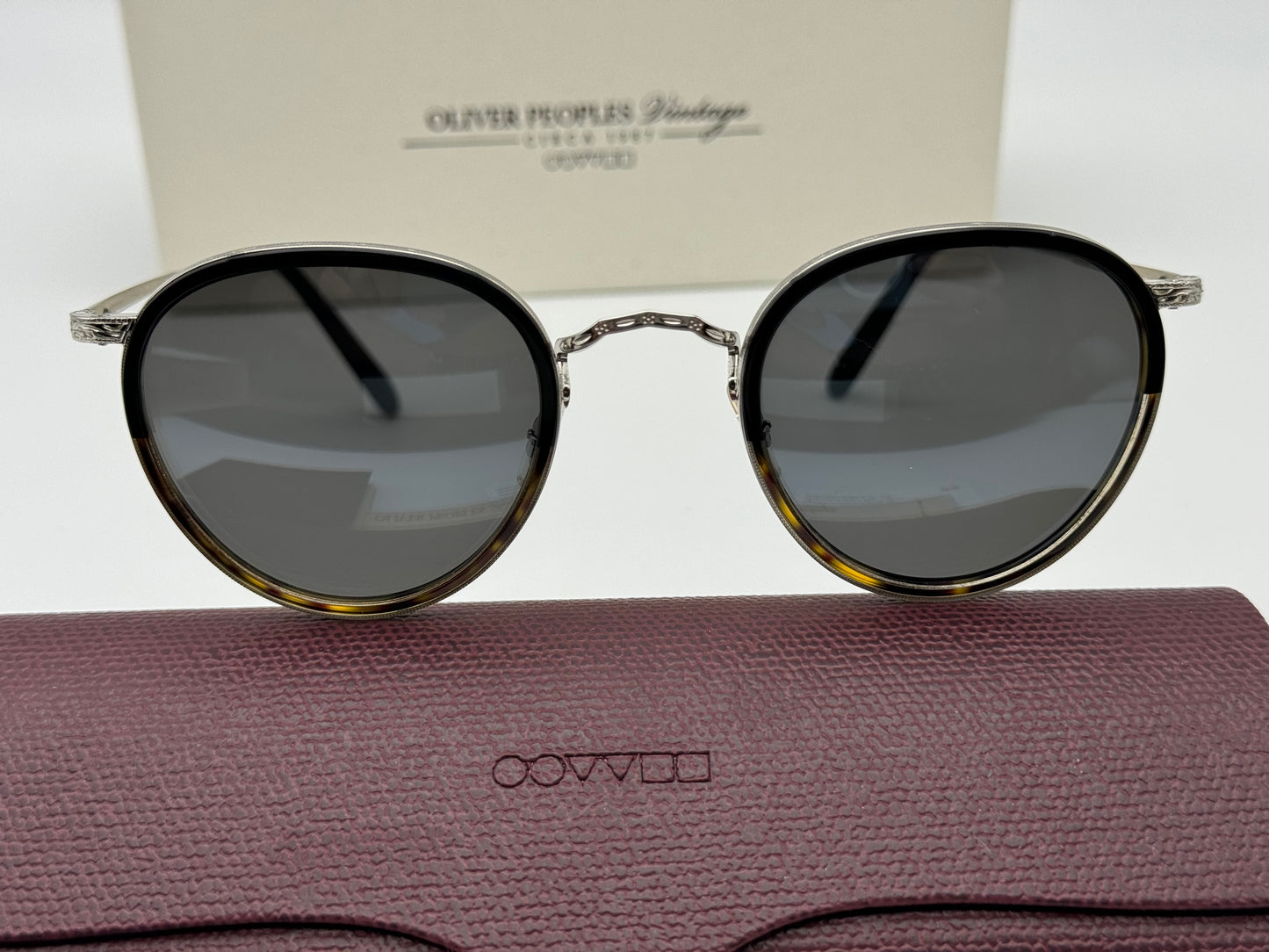 Oliver Peoples MP-2 48mm Black / 362 Gradient Silver / Carbon Gray 5036R5 NEW