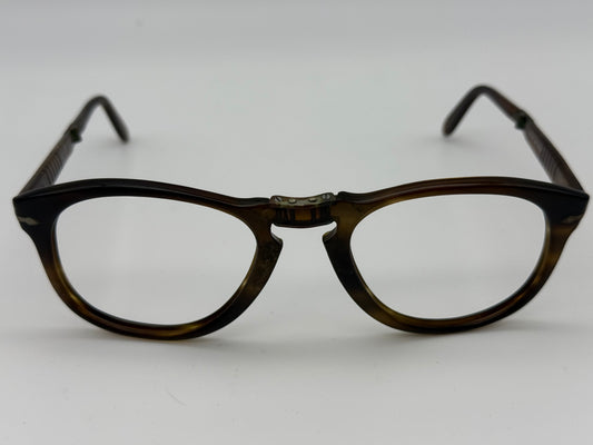 Vintage Persol RATTI 714 STEVE McQueen 1960s Folding Brown 44 No lens