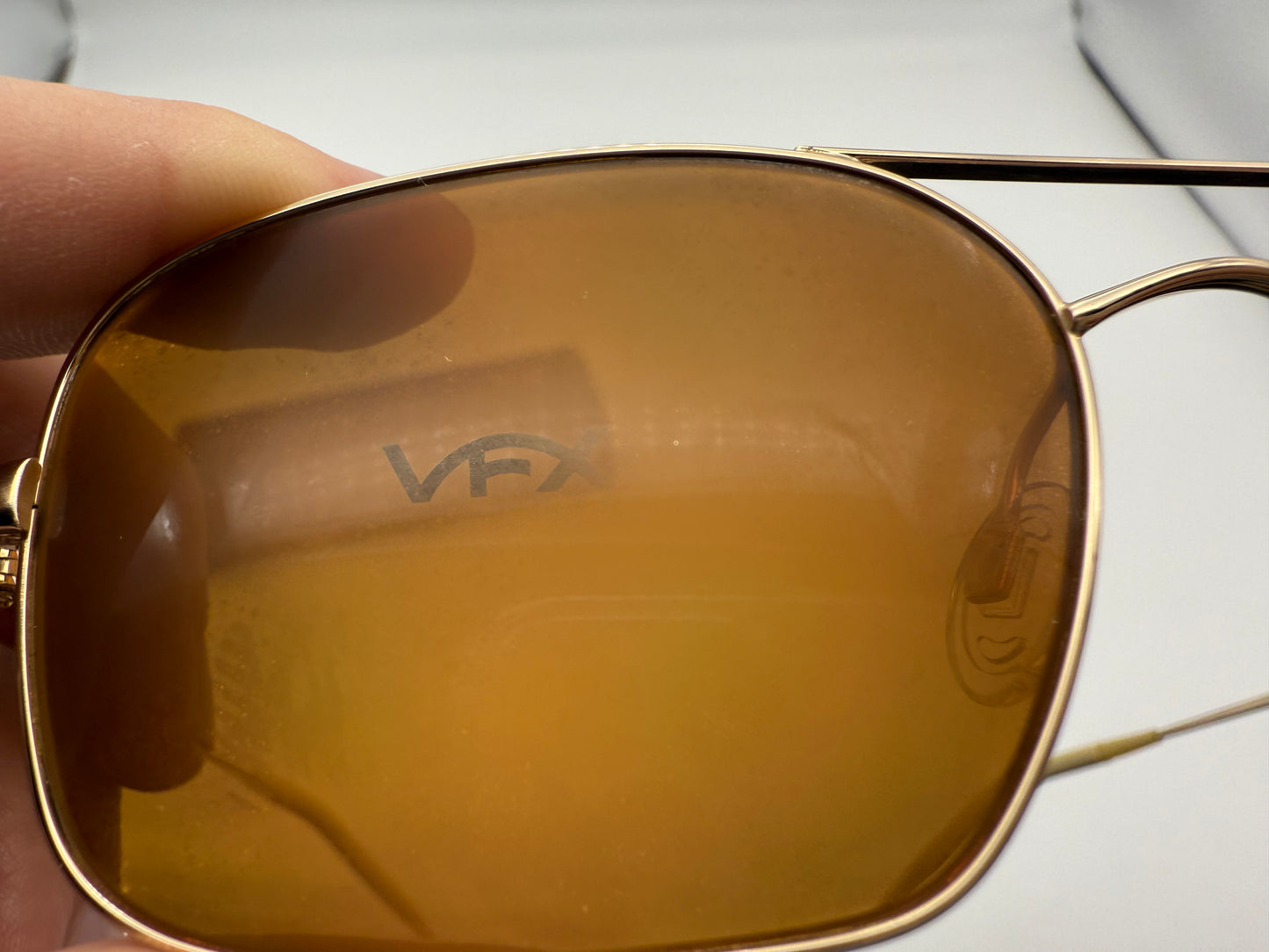 Oliver Peoples Victory 55mm Gold / Cognac VFX Lens Burn Notice First Gen (2003) Japan Polarized Missing Box