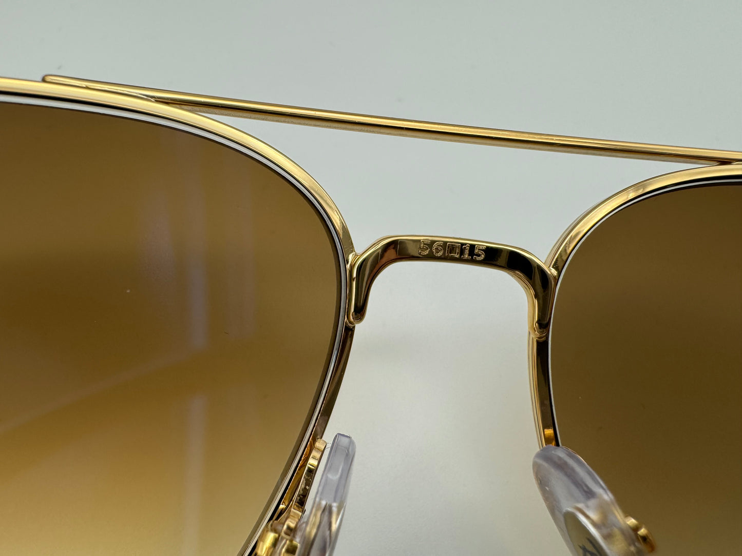 Ray-Ban RB 3683 56mm Gold / Clear Gradient Brown 001 /51 Italy NEW Small Factory defect