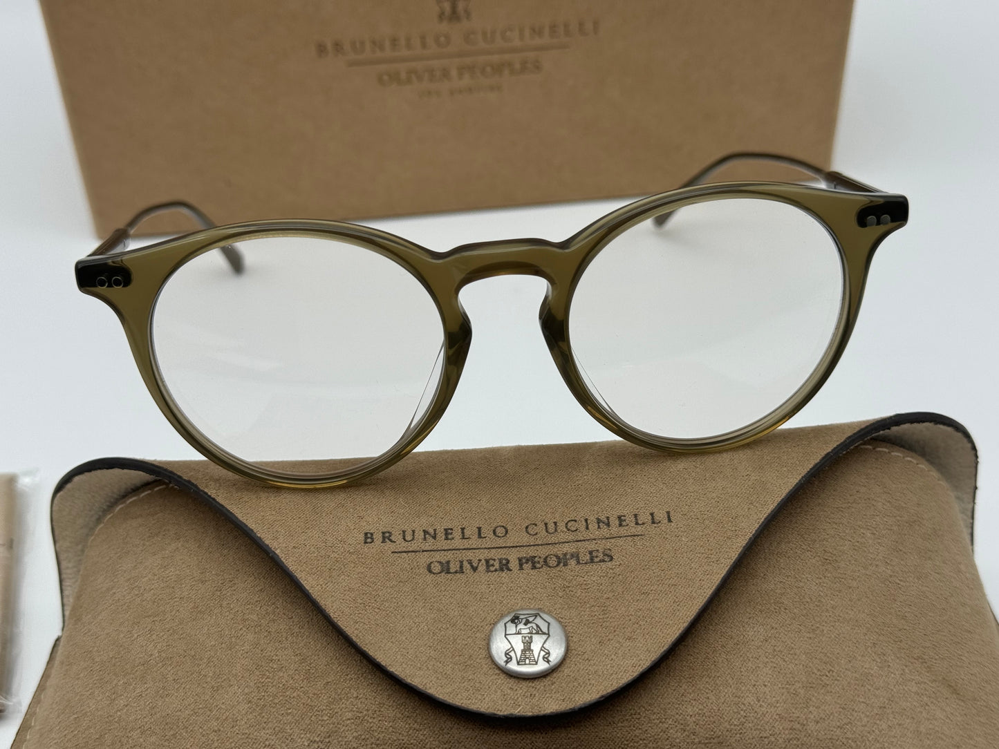 Oliver Peoples Eduardo R 48mm OV5483U 1678 &nbsp;Blue Light Blocking / Dusty Olive Italy NEW