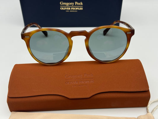 Oliver Peoples Gregory Peck 50mm Semi Matte LBR Indigo OV 5217 1483R8 Italy NEW