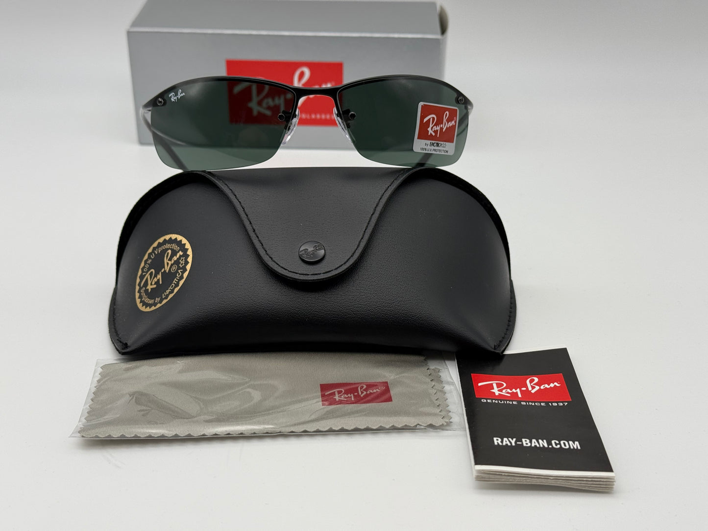 Ray-Ban RB 3183 63mm Matte Black / Dark Green 006 / 71 NEW