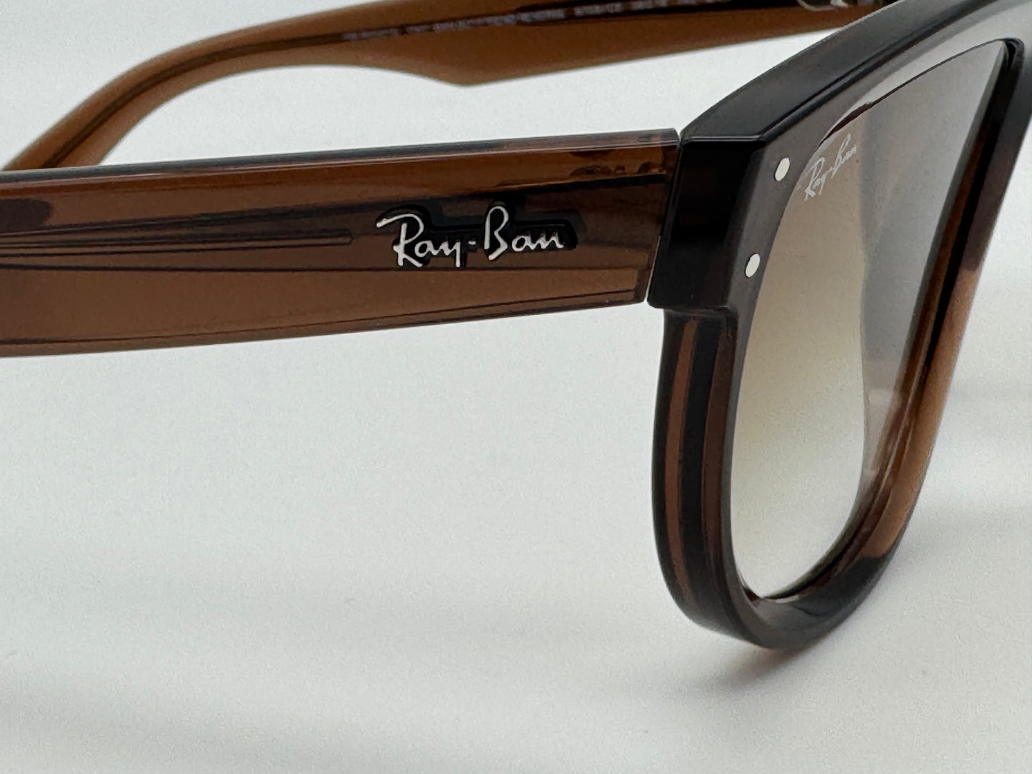 Ray-Ban Boyfriend Reverse 56mm Transparent Brown / Clear Gradient Brown 6709CB RBR 0501 Italy NEW