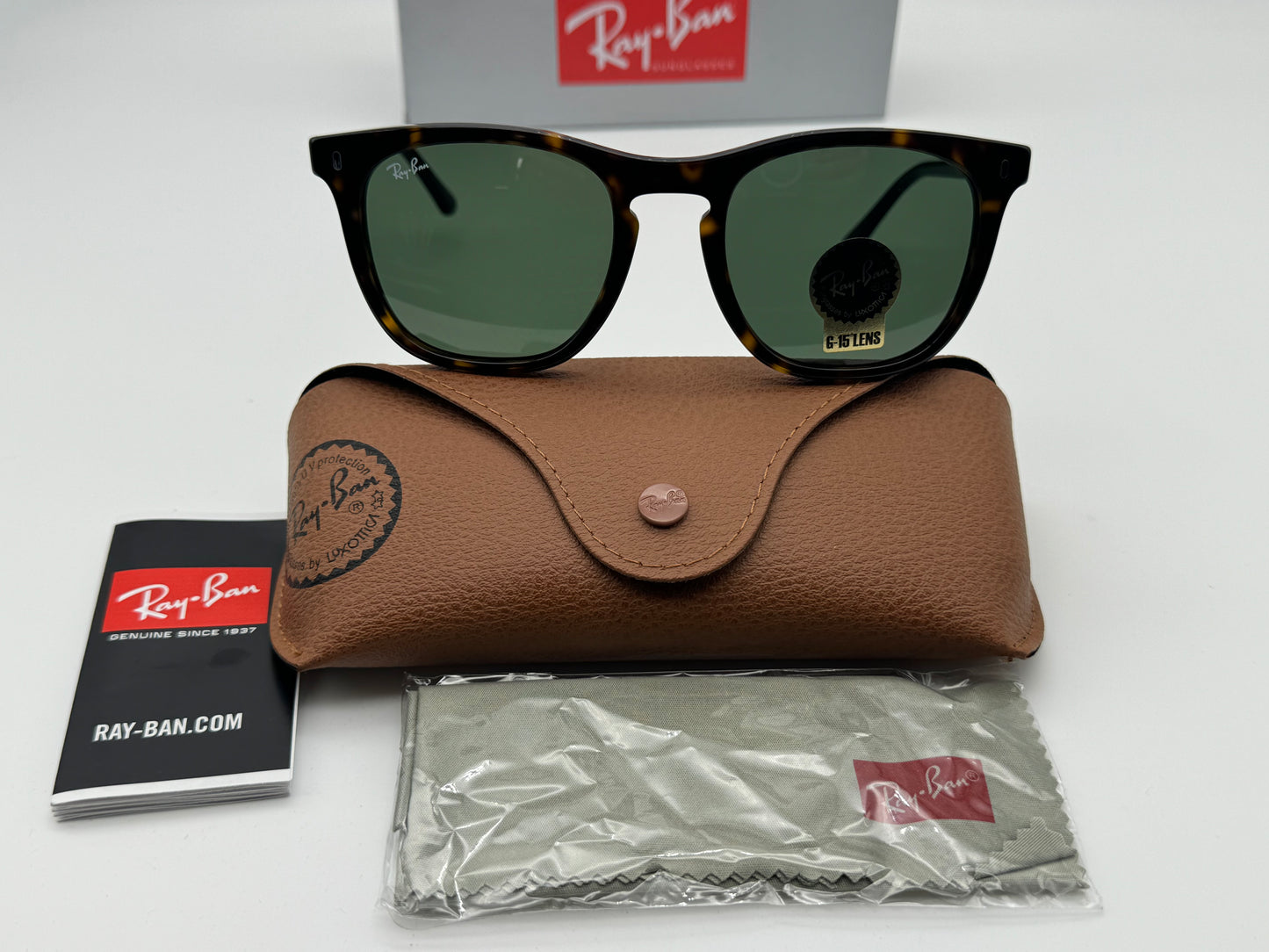 Ray Ban RB 2210 53mm G -15 / Polished Havana 902/31 NEW