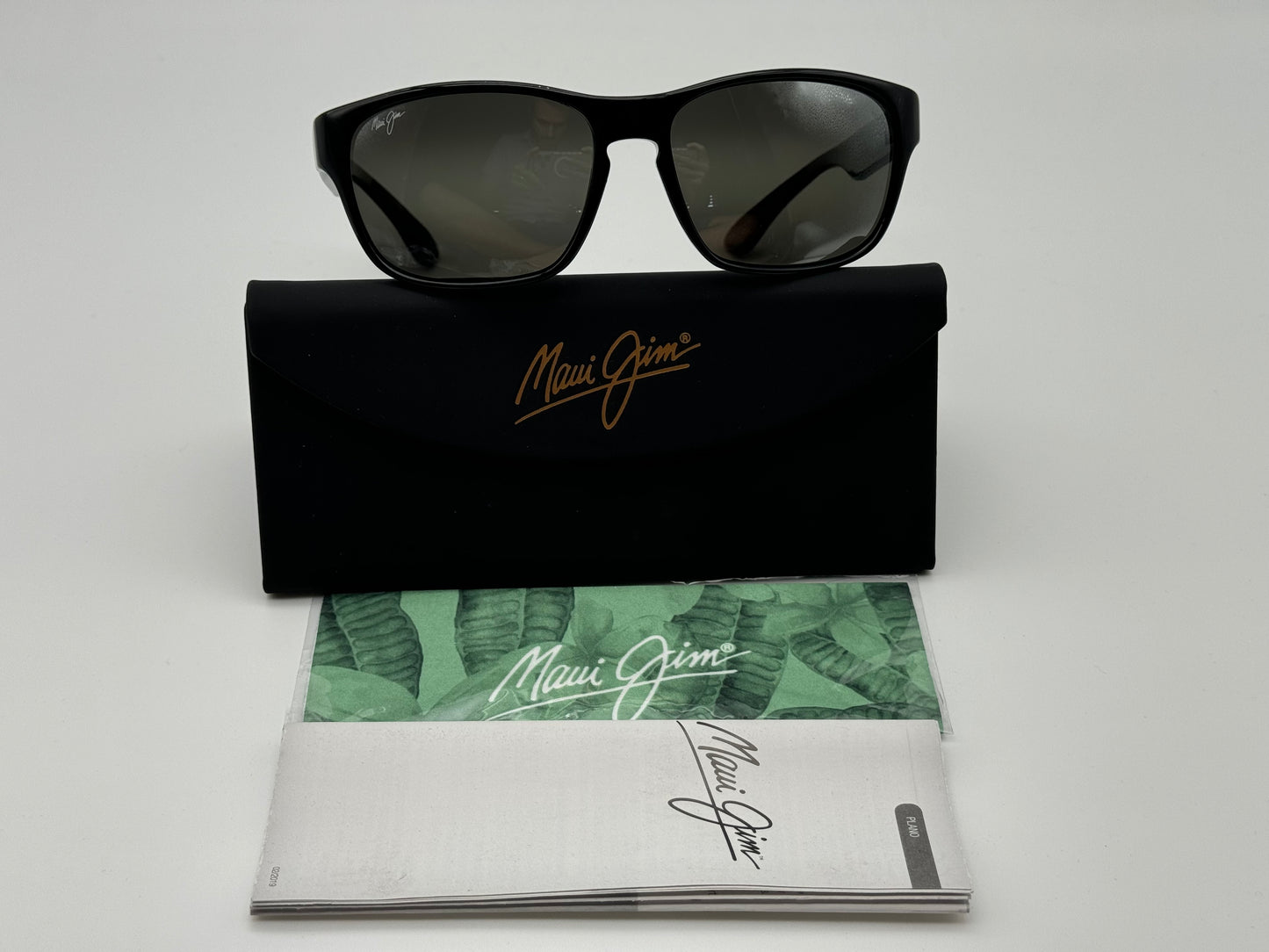 MAUI JIM MIXED PLATE 58mm MJ 721-02 BLACK / NEUTRAL GREY POLARIZED SUNGLASSES NEW Missing Box