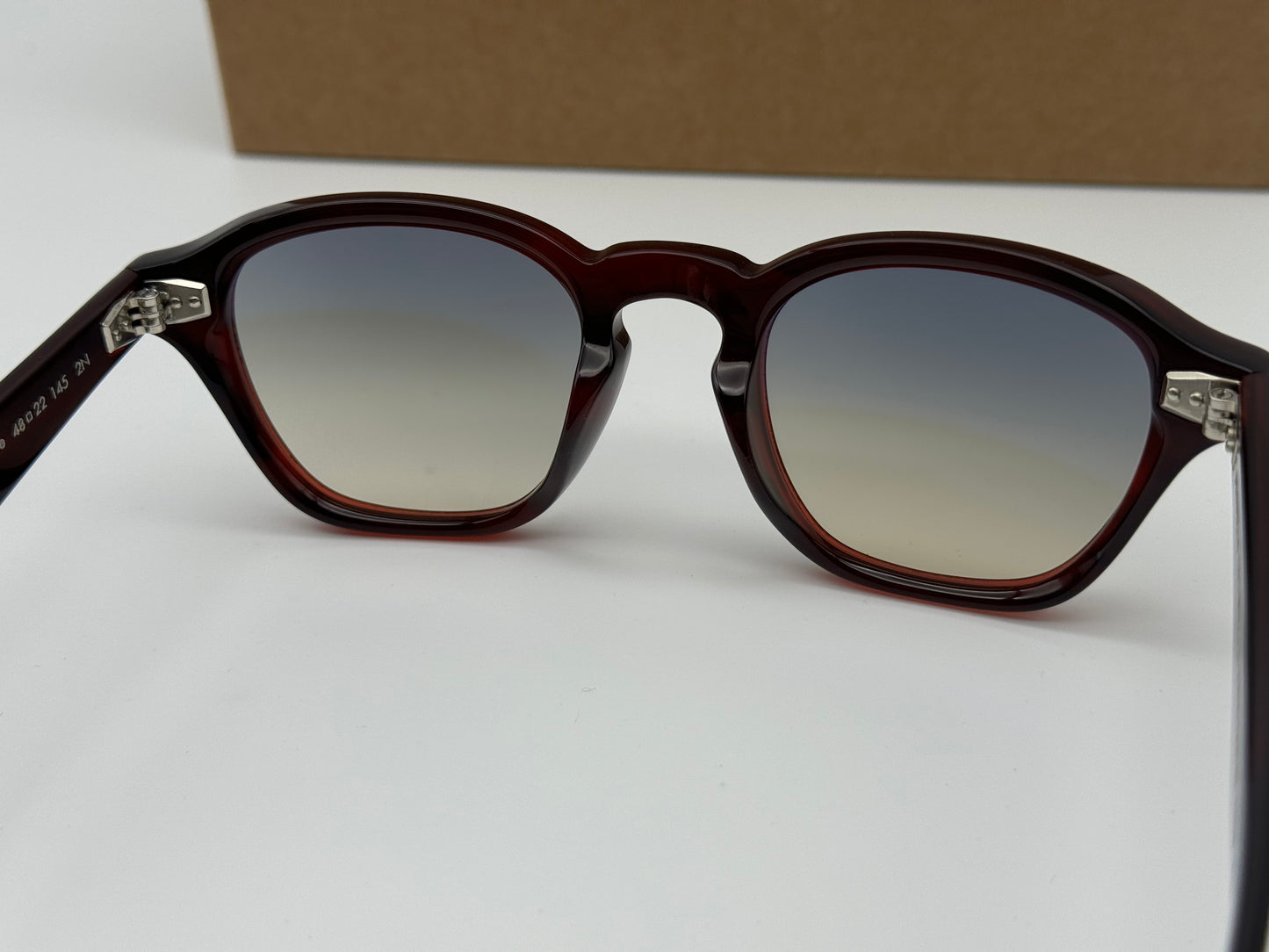 Oliver Peoples Peppe 48mm Bordeaux Bark / Shale Gradient OV 5517 167532 Brunello Cucinelli Italy NEW