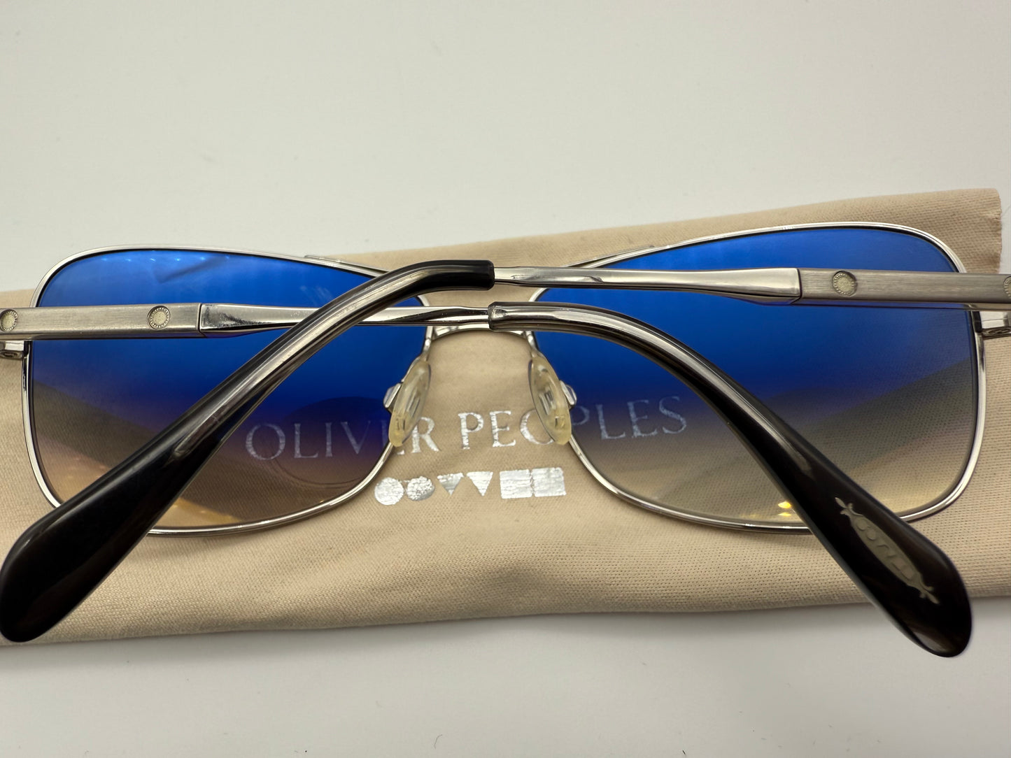 Oliver Peoples Sanford 57mm OV 1130s Stainless steel / Blue Gradient VFX Photochromic 5133Q6 Japan Preowned