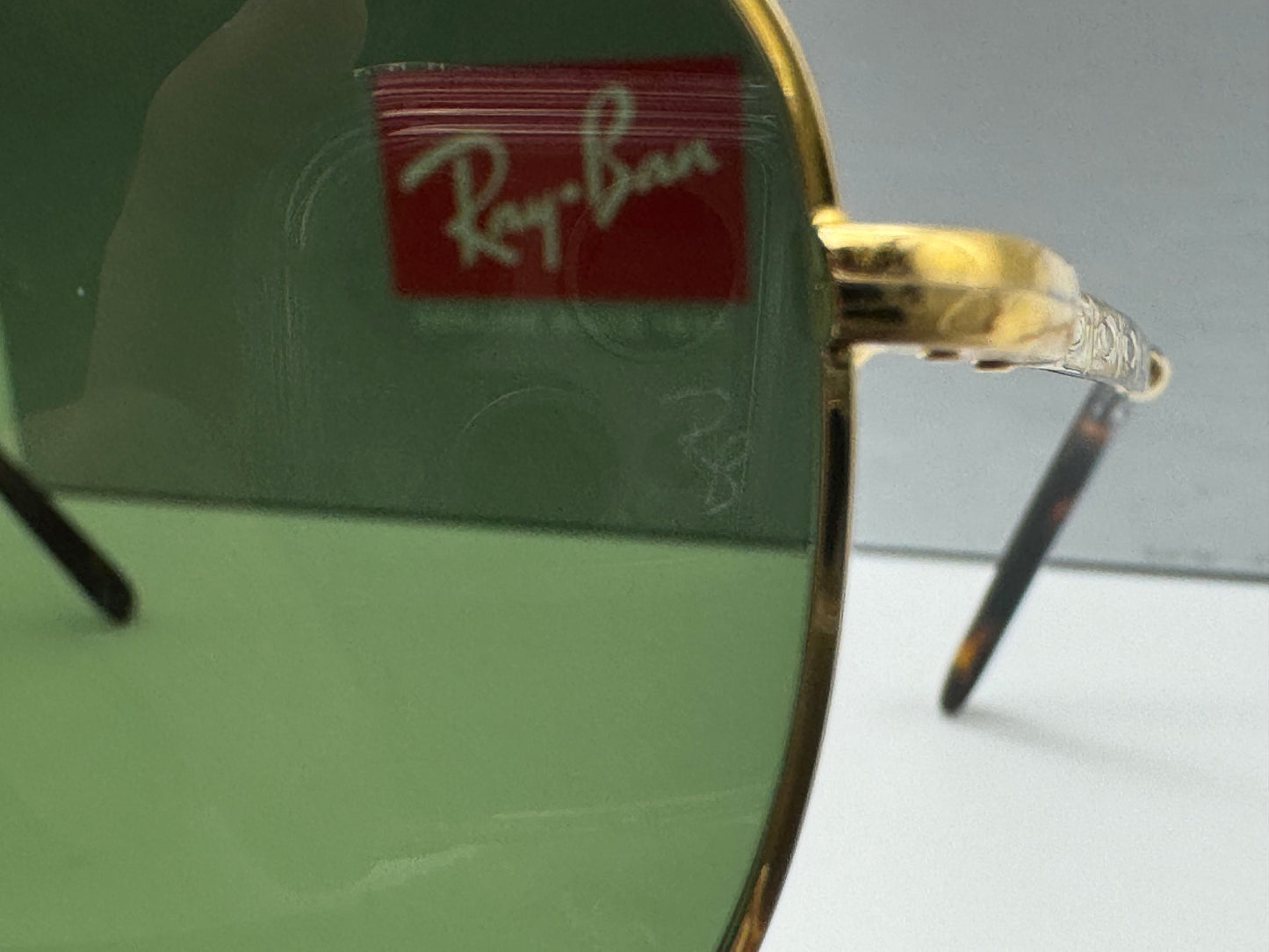 Ray-Ban RB 3796 59mm Gold / Dark Green Chromance Polarized 9196P1 Preowned