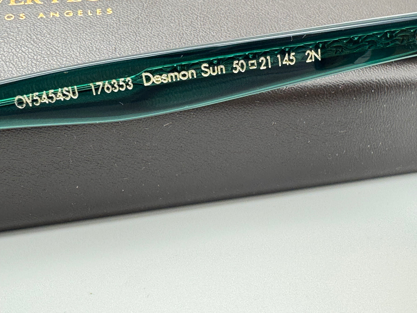 Oliver Peoples Desmon Sun 50mm OV 5454 Translucent Dark Teal / Cognac 176353 Italy NEW