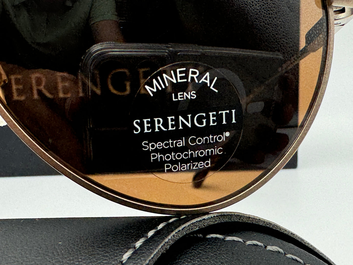 Serengeti Pete 58mm SS 599004 Polarized Drivers Photochromic Lens Brushed Bronze / Shiny Havana Tips Italy NEW