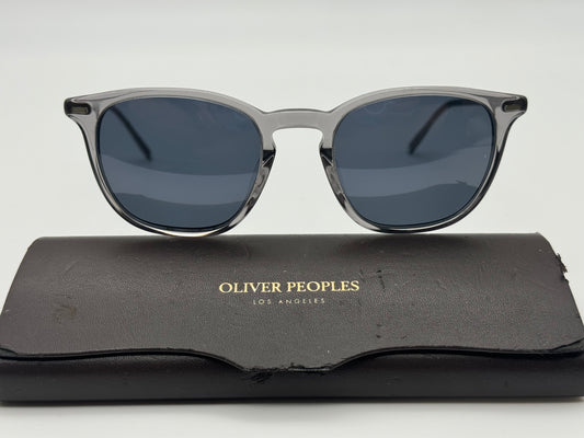 Oliver Peoples Heaton 51mm OV 5364SU 1132R5 Workmwn Gray / Blue Preowned Read