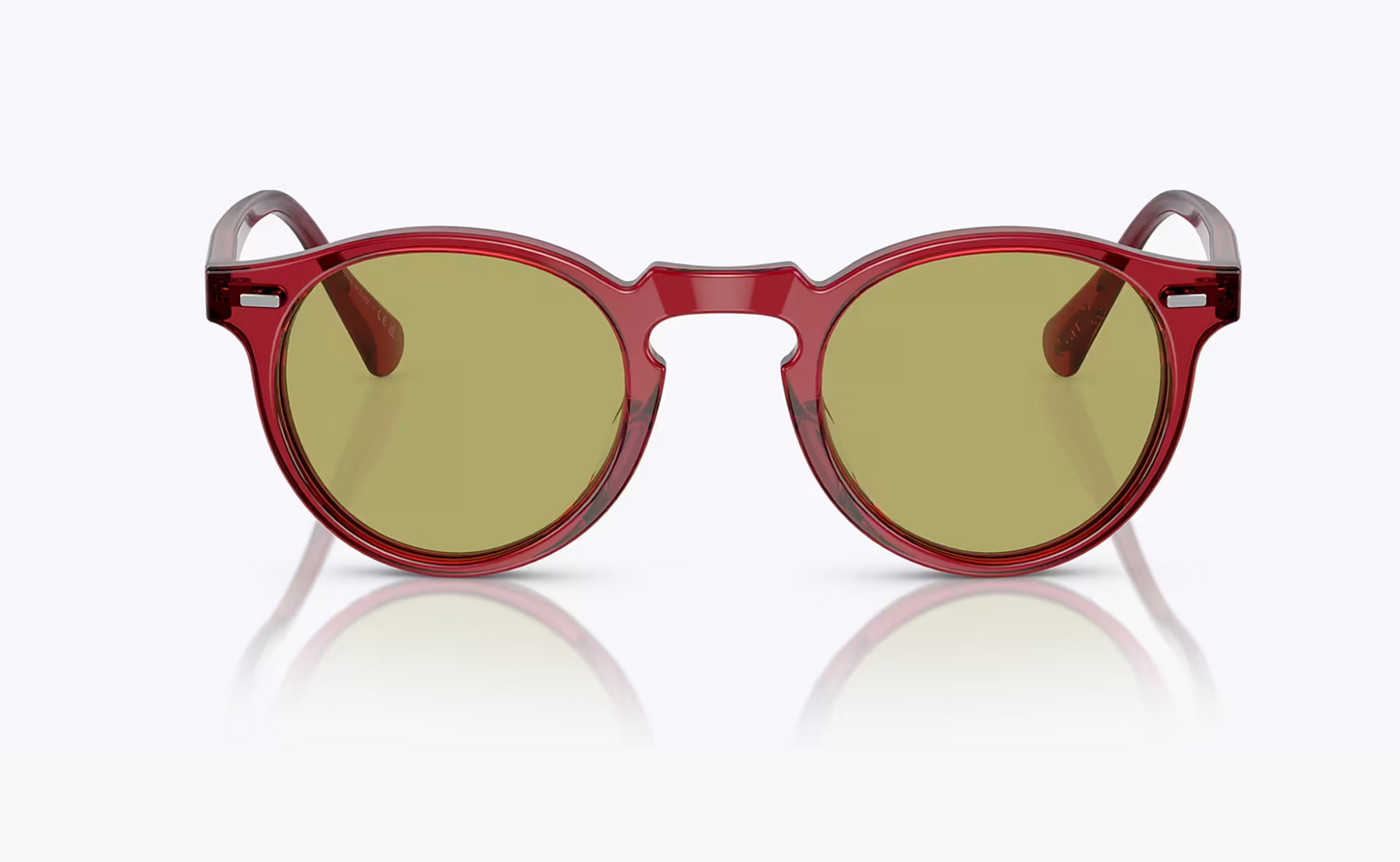 Oliver Peoples Gregory Peck 50mm Limited Edition Translucent Rust / Green Photochromic OV 5217 17644C Italy Open Box