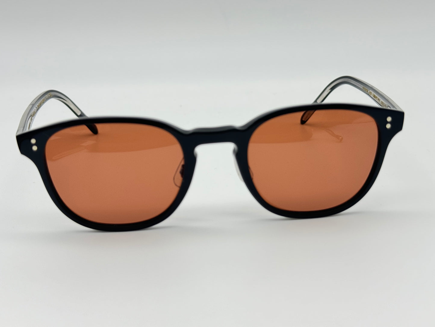 Oliver Peoples Fairmont Sun F 49mm OV 5219 SM 149253 Black Persimmon Sunglasses Italy NEW