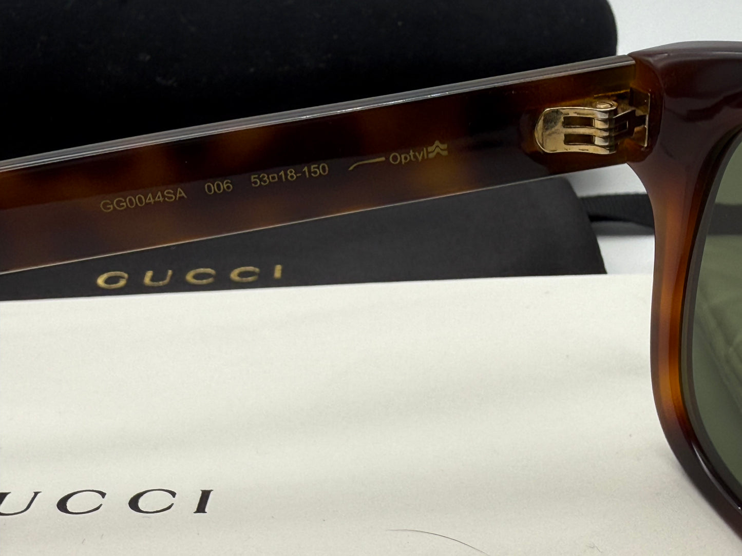 Gucci Wayfarer 53mm Sunglasses GG 0044SA 006 Italy NEW