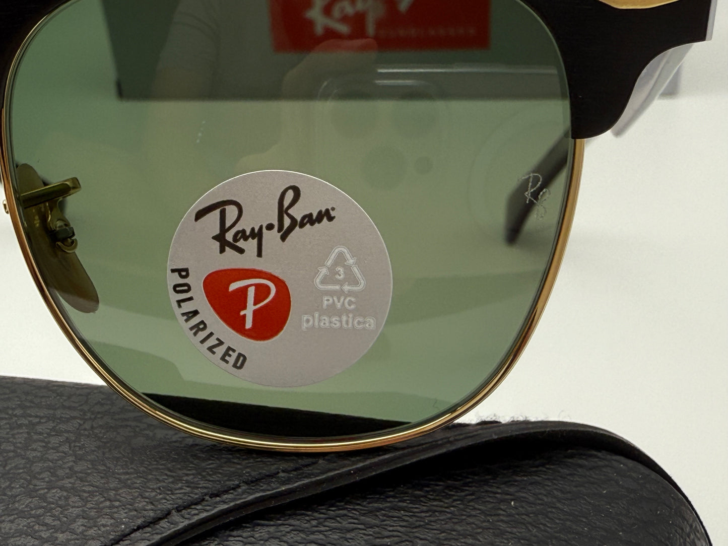 Ray-Ban Clubmaster Aluminum 51mm RB 3507 Polarized G 15 Black / Gold NEW