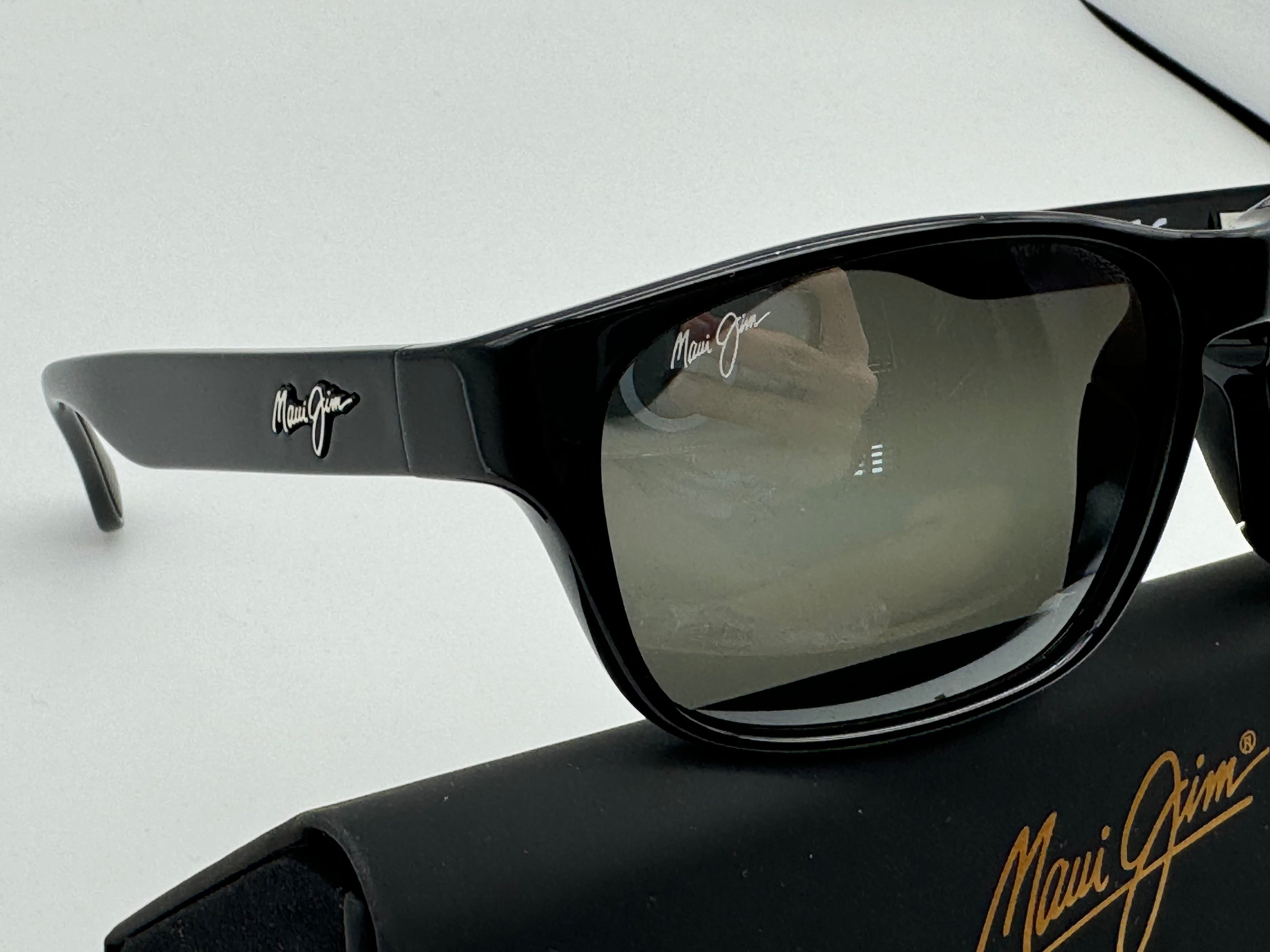 MAUI JIM MIXED PLATE 58mm MJ 721-02 BLACK / NEUTRAL GREY POLARIZED  SUNGLASSES NEW Missing Box