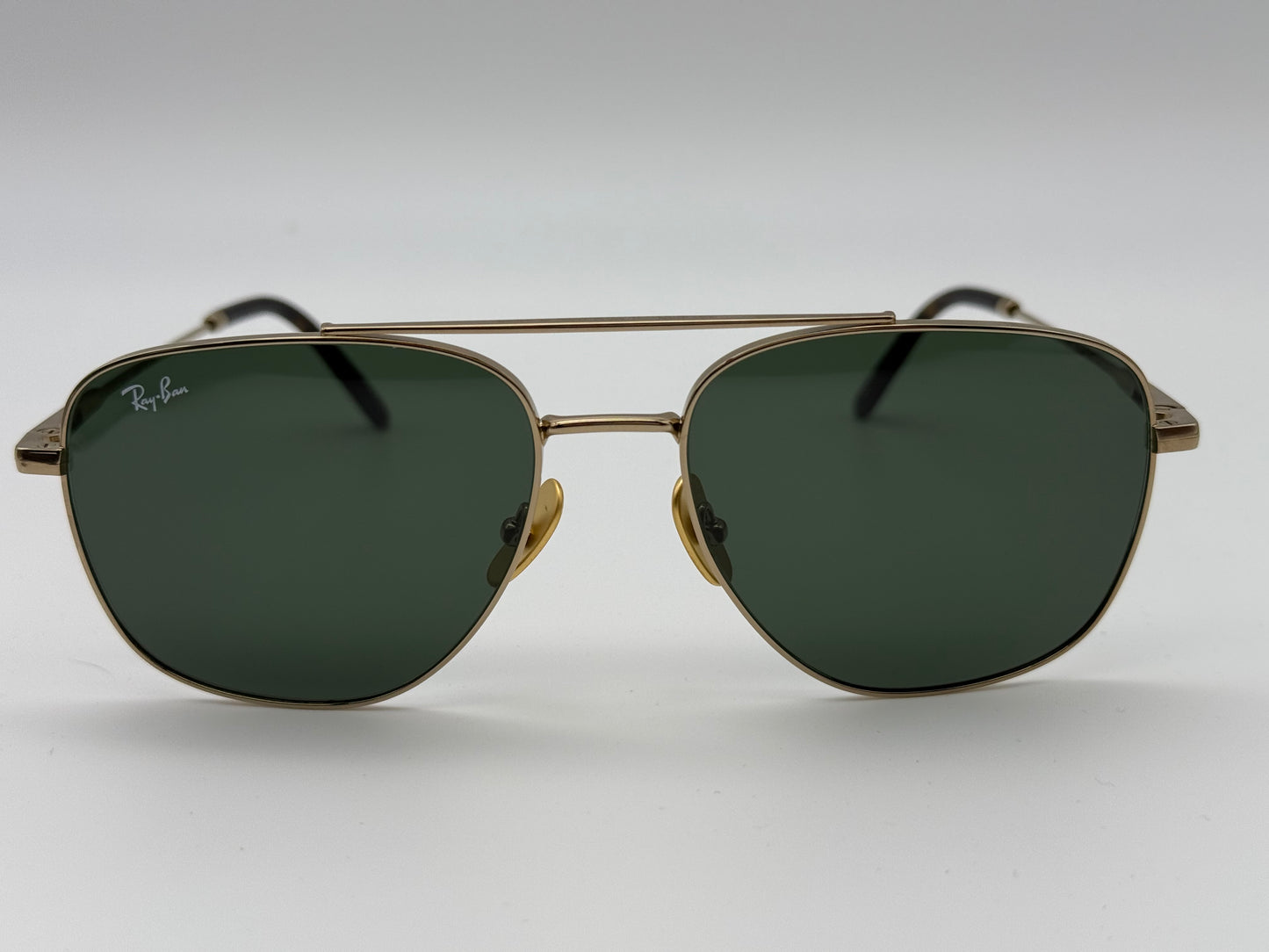 Ray-Ban William Titanium 59mm Gold / Green G 15 RB 8097 926531 Japan NEW