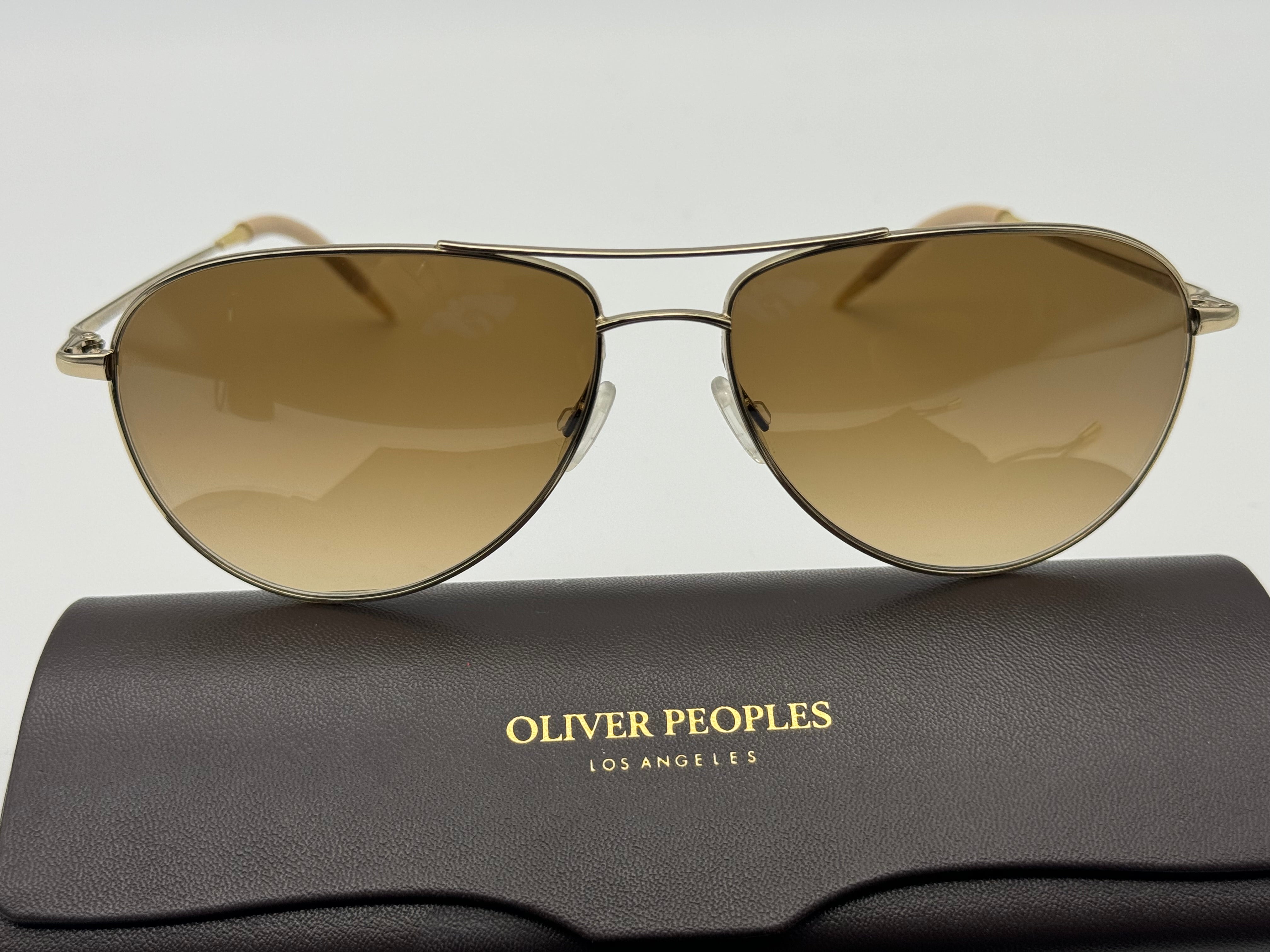 Oliver peoples Benedict photochromic sunglasses Sunglasses outlet Gold/Green aviator