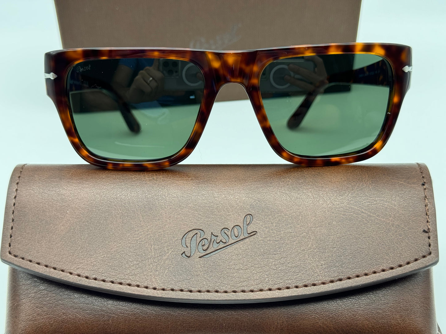 Persol PO 3348 55mm Havana / G15 24/31 Italy NEW