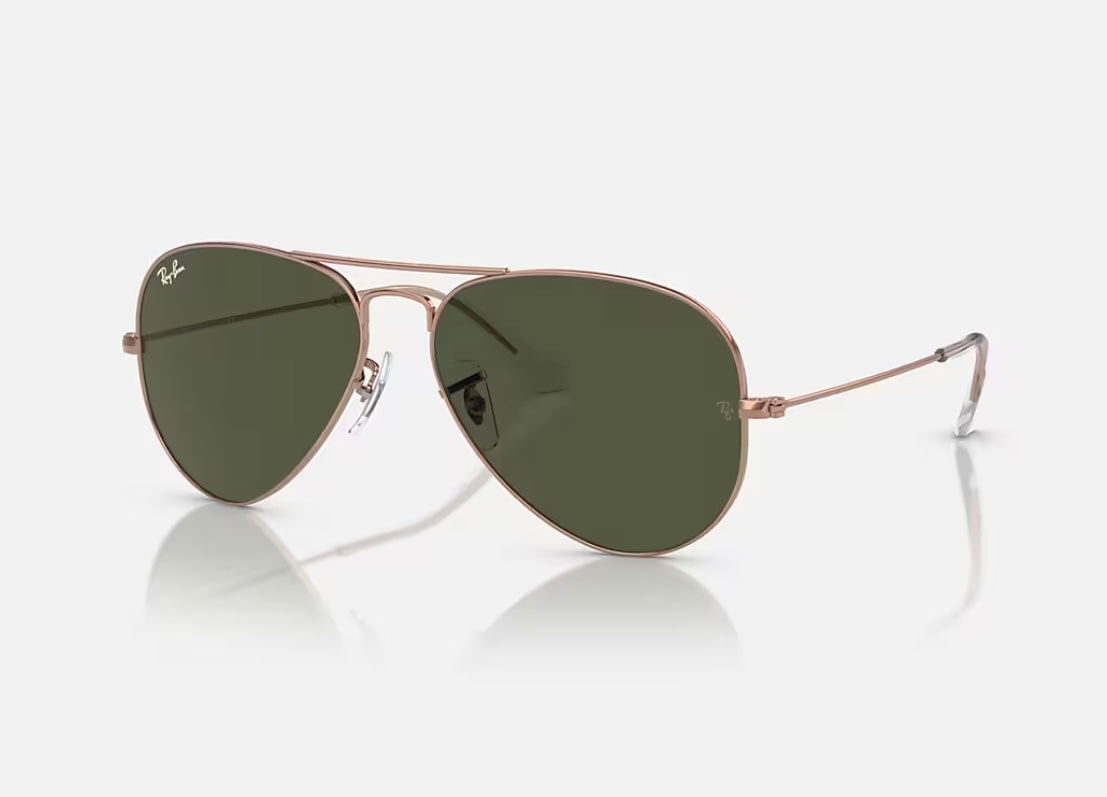 Ray-Ban Aviator 58mm RB 3025 Rose Gold / G-15 920231 Italy NEW