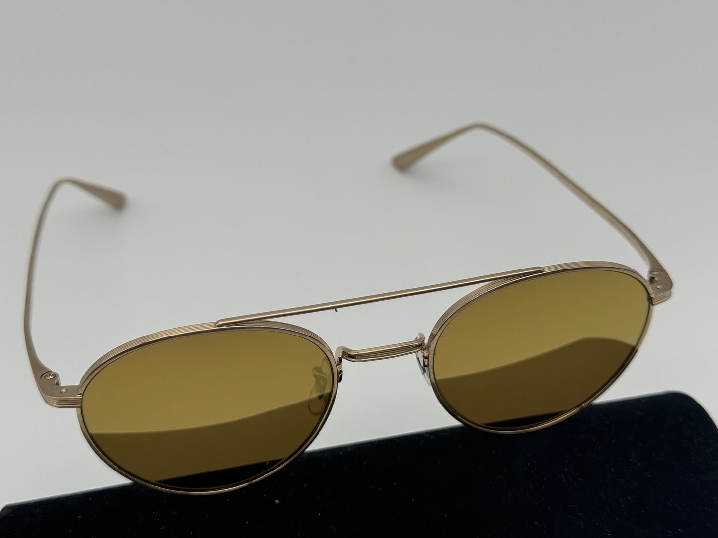 Oliver Peoples X The Row NIGHTTIME 49mm Titanium Gold / Gold Mirror Japan Preowned