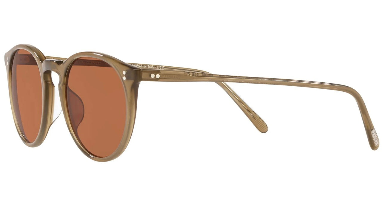 Oliver Peoples O'Malley Sun 48mm Dusty Olive Frames Persimmon Lenses