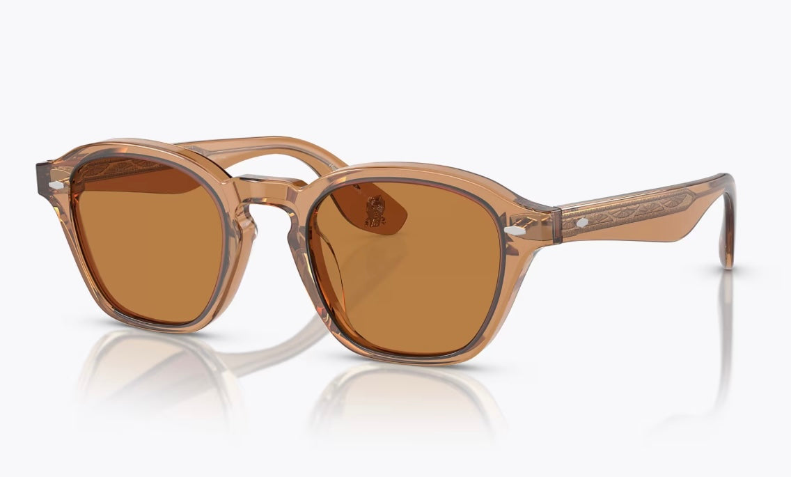 Oliver Peoples Peppe 48mm Ocra / Cognac OV 5517 176553 Italy NEW