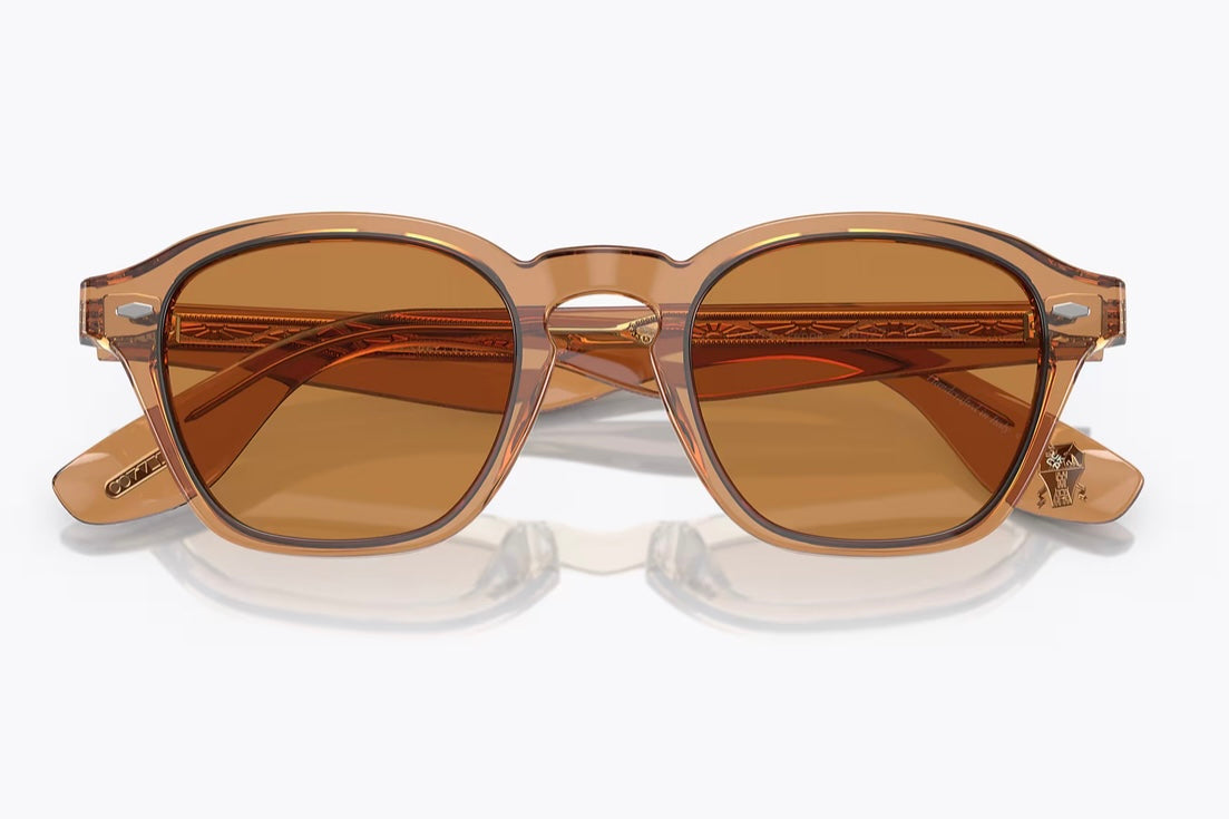 Oliver Peoples Peppe 48mm Ocra / Cognac OV 5517 176553 Italy NEW