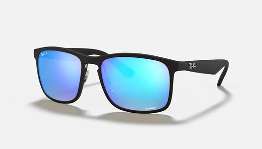 Ray-Ban RB 4264 58mm CHROMANCE Matte Black/Blue Polarized Mirror (601S/A1)