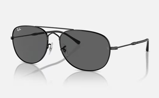 Ray-Ban Bain Bridge 57mm RB 3735 002/B1 Polished Black / Dark Gray Italy