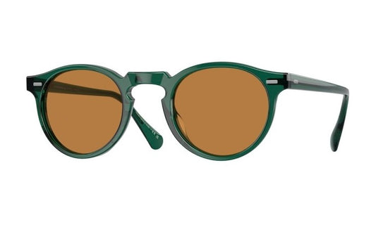 Oliver Peoples Gregory Peck Sun 47mm 176353 Dark Teal/Cognac Italy NEW