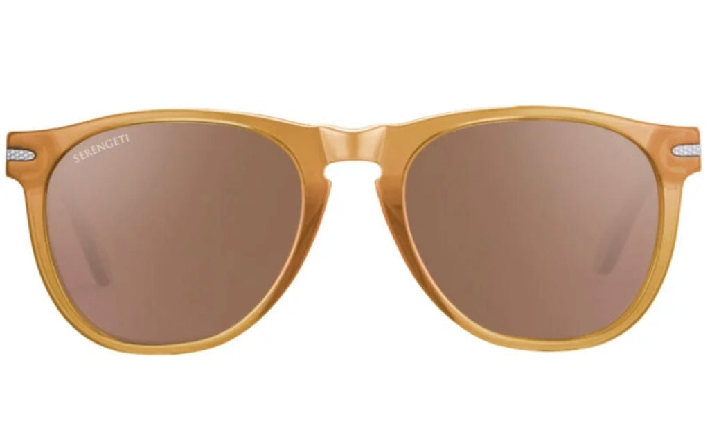 Serengeti Amboy 53mm Shiny Honey Acetate / Shiny Light Gold Metal Polarized Photochromic SS530002 Italy NEW