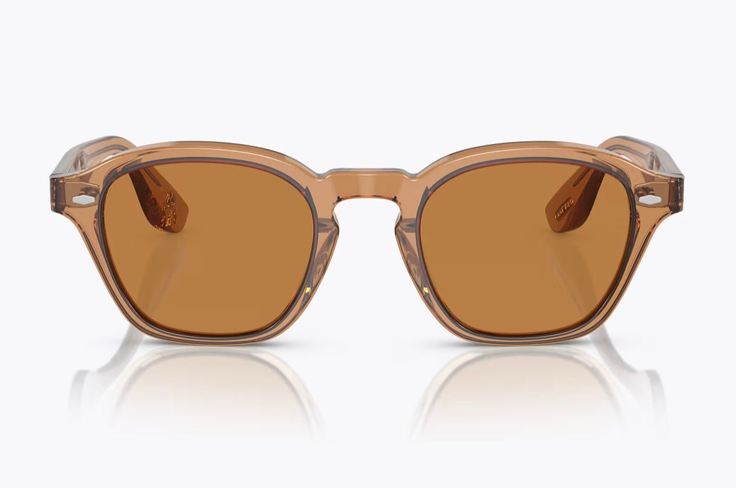 Oliver Peoples Peppe 48mm Ocra / Cognac OV 5517 176553 Italy NEW