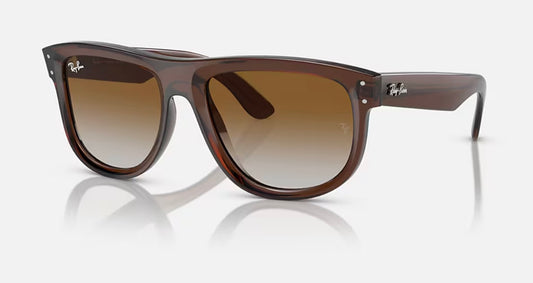 Ray-Ban Boyfriend Reverse 56mm Transparent Brown / Clear Gradient Brown 6709CB RBR 0501 Italy NEW