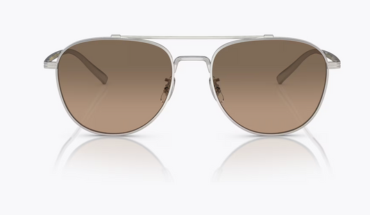 Oliver Peoples Rivetti 55mm OV 1335 5036GB Silver / Sandstone Gradient Polarized Titanium Japan NEW missing box