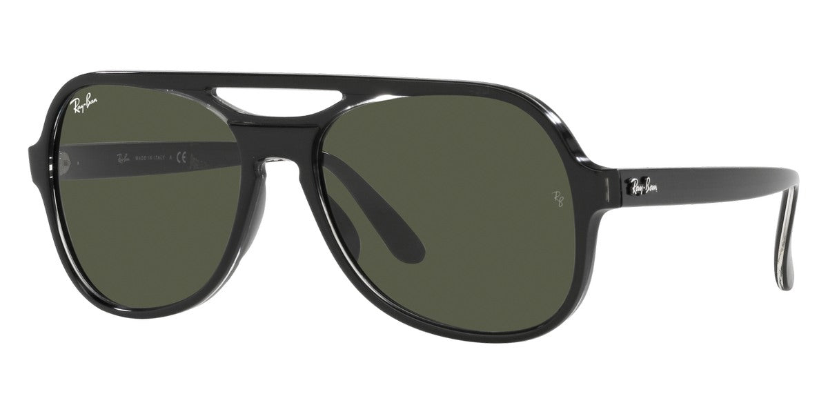 Ray-Ban Powderhorn 58mm Black Transparent/ G-15 RB 4357 654531 Italy NEW