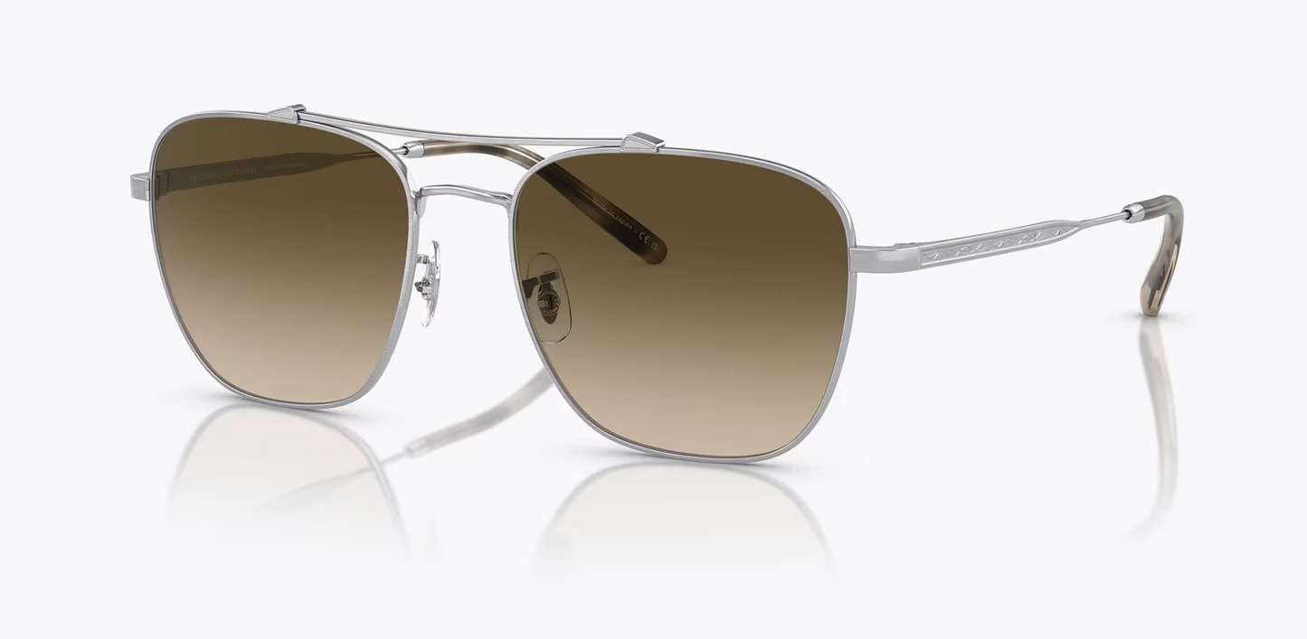 Oliver Peoples Marsan 55mm OV1322ST 525485 &nbsp;Brushed Silver Titanium /Chrome Olive Photochromic Japan NEW