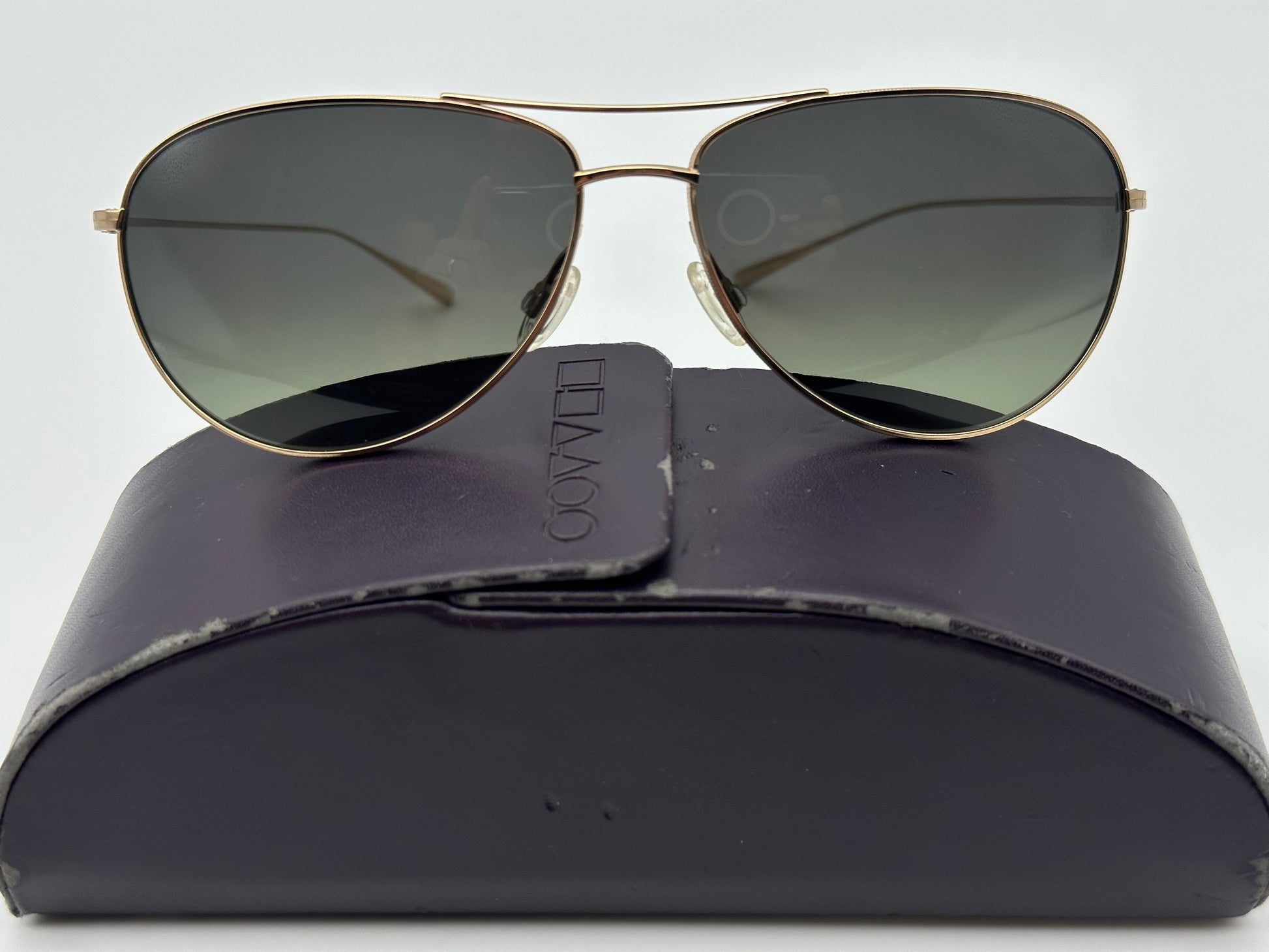 Oliver Peoples Tavener OV 1147ST Polarized 61mm 5035/T4 Gold Green 