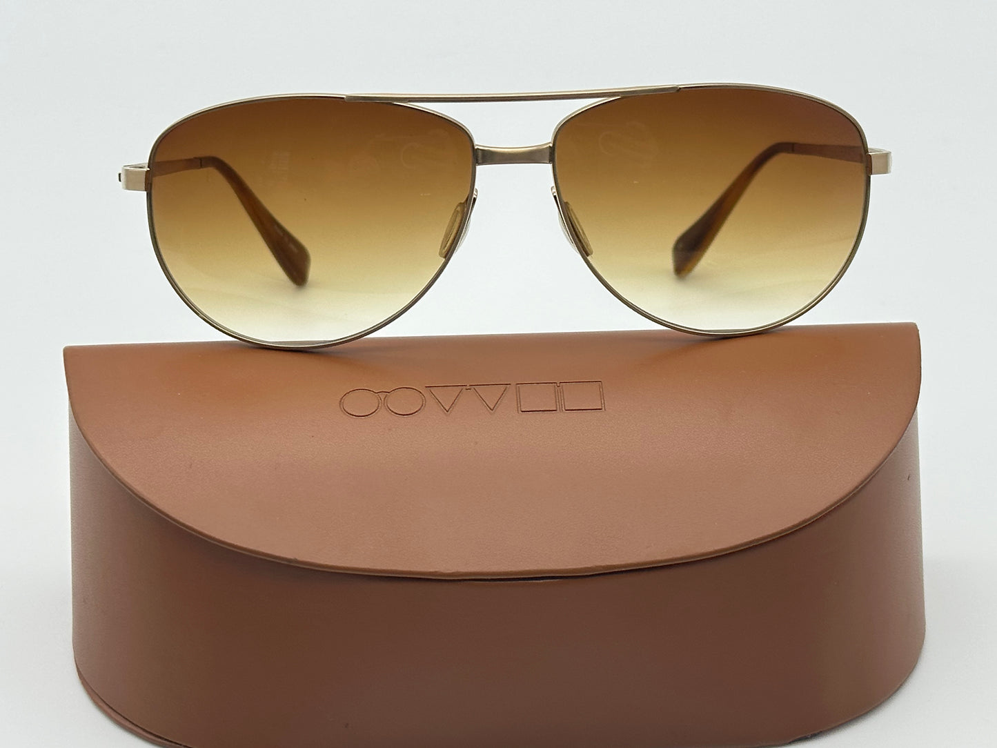 Oliver Peoples Bergman 61mm Brown Gradient Gold Japan Open Box