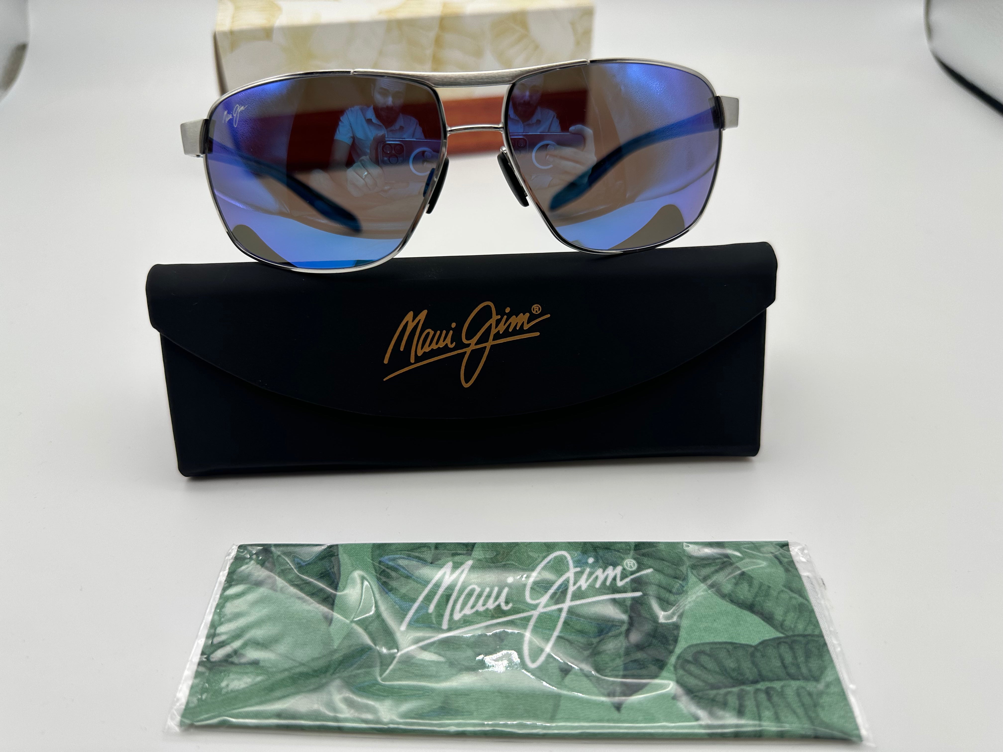 Maui Jim The Bird 61.5mm Chrome Black Blur Hawaii B835-17A – Shade ...