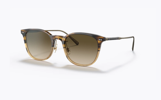 Oliver Peoples Brunello Cucinelli Gerardo 51mm Canarywood Gradient/Antique Gold Brown Photochromic Open Box