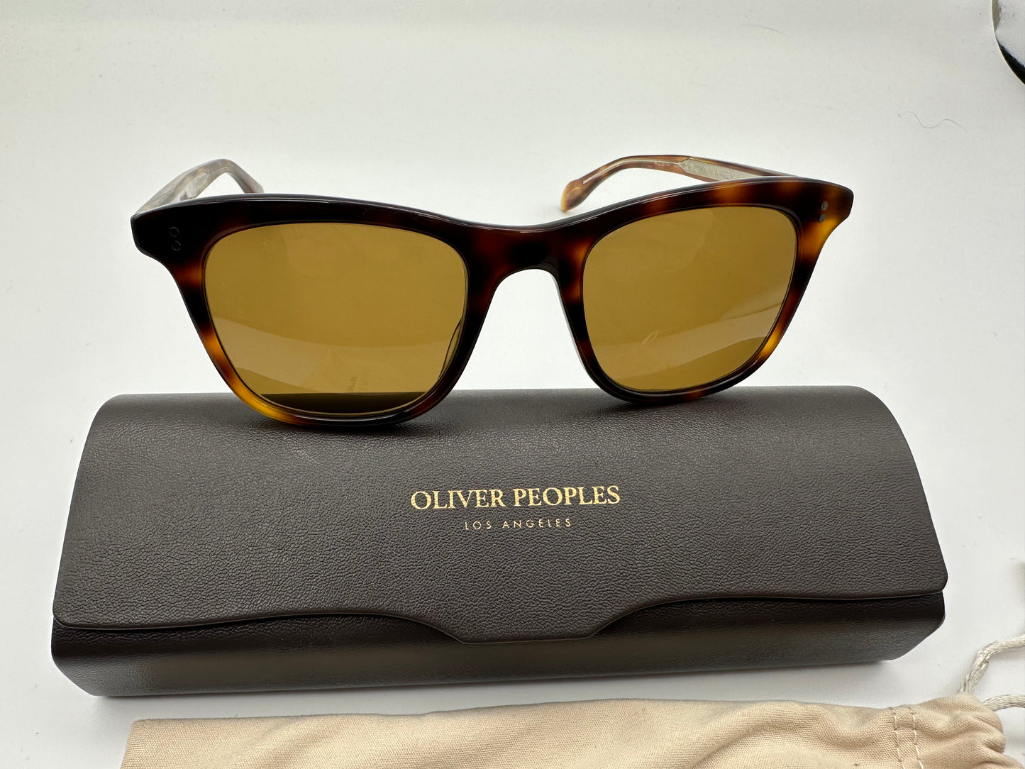 Oliver Peoples Lukas DM 46mm Brown Vintage Glass 20 Years Anniversary “2006” NEW