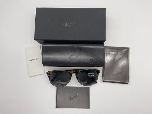 PERSOL PO 9649S Pilot 55mm 1130B1 Havana Brown Beige/Smoke Italy