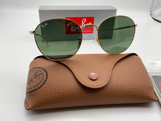 Ray Ban Rob RB 3772 001/31 Arista Gold / Green Gradient Sunglasses RB3772 54MM made in Italy