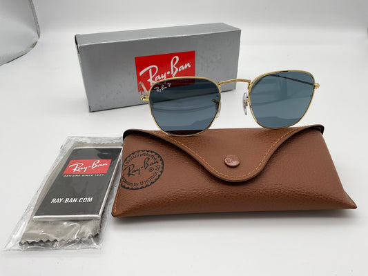 Ray Ban Frank Blue Polarized Gold 48mm RB3857