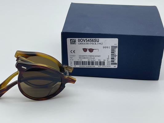 Oliver Peoples Gregory Peck 1962 OV5456SU Sunglasses Amaretto Striped Honey